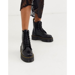 [해외]Dr Martens Jadon Flatform Chunky Boots [닥터마틴] Black polished smoot (1514335)