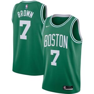 [해외] NBA Mens Boston Celtics Jaylen Brown 나이키 Kelly Green 2020/21 Swingman Jersey Icon Edition