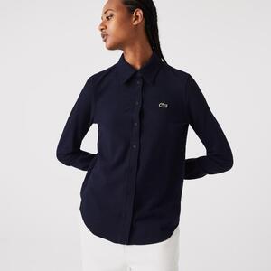[해외] 라코스테 Womens French Collar Cotton Pique Shirt CF1541_166