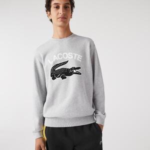[해외] 라코스테 Mens Crocodile Print Crew Neck Sweatshirt SH9689_CCA