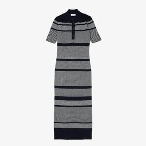 [해외] 라코스테 Womens Striped Cotton Knit Blend Mid Length Polo Dress EF1181_HHW