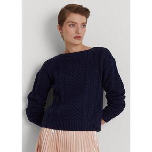 [해외] 랄프로렌 Aran Knit Cotton Boatneck Sweater 640810_French_Navy_French_Navy