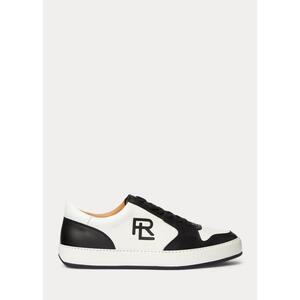 [해외] 랄프로렌 Jinett Calfskin Low Top Sneaker 623554_Black/Off_White_Black/Off_White