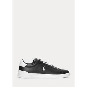 [해외] 랄프로렌 Heritage Court II Leather Sneaker 573064_Black/White_Black/White