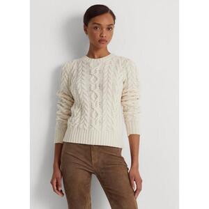 [해외] 랄프로렌 Aran Knit Wool Cashmere Sweater 627375_Mascarpone_Cream_Mascarpone_Cream